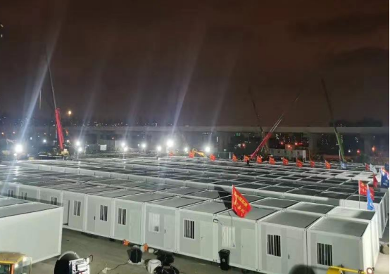 2020年2月12日為青山方艙醫(yī)院提供集裝箱